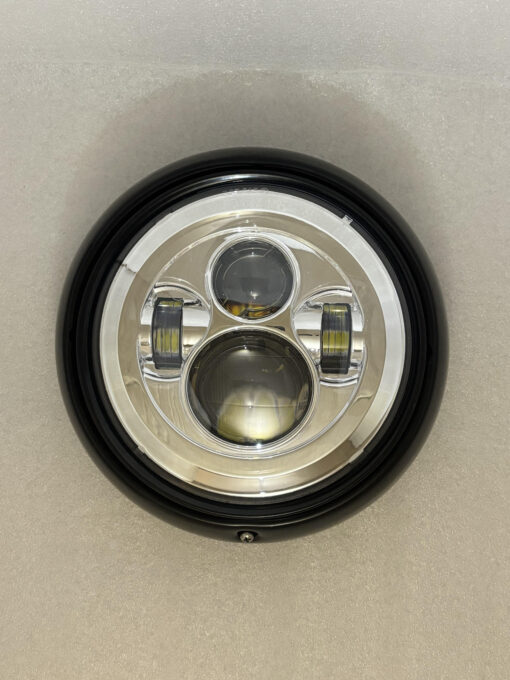 Headlight 7 inch Chrome with Headlight trim