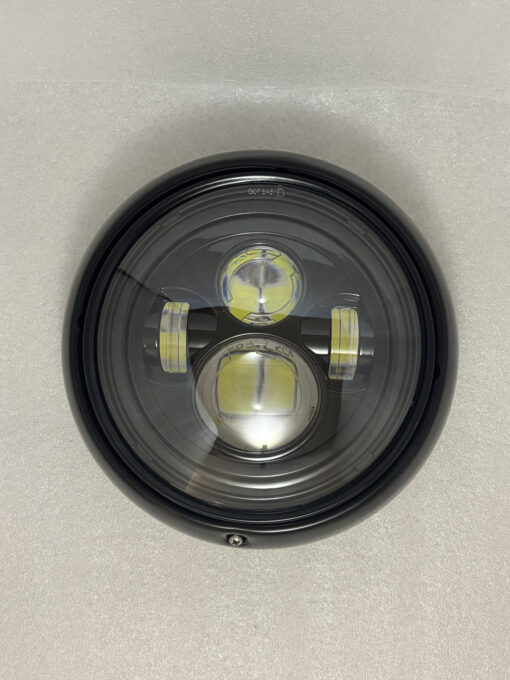 Headlight 7 inch Black with Headlight trim