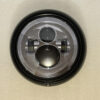 Headlight 7 inch Chrome with Black Foil and with Headlight trim